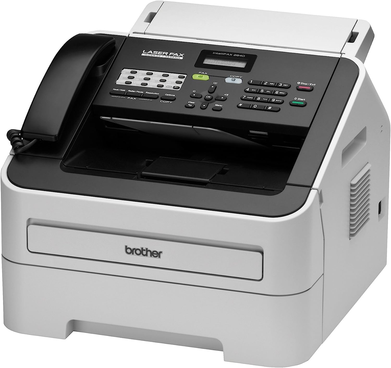 Brother FAX-2840 High Speed Mono Laser Fax Machine, Dark/light gray - FAX2840 17.750x18.125x16.625 - Image 2